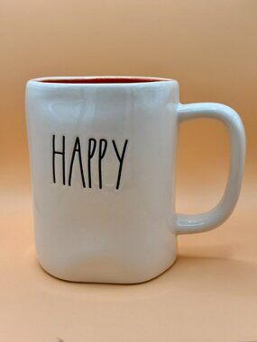 NWT Rae Dunn HAPPY HALLOWEEN Double Sided Mug Halloween Coffee Cup 16 oz